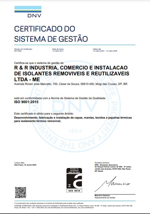 Certificado do Sistema de Gestão